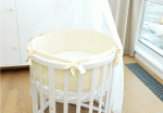 Мягкие бортики для кроватки Ellipsebed (молочный