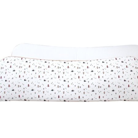 Мягкие бортики для кроватки KIDI soft "Домики" (кант