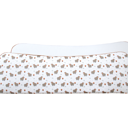 Мягкие бортики для кроватки KIDI soft "Серые овечки" (кант