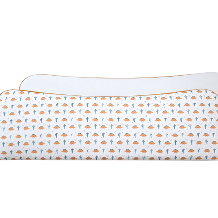 Мягкие бортики для кроватки KIDI soft "Жёлтые динозаврики" (кант