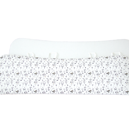 Мягкие бортики для кроватки KIDI soft "Зверушки" (сатин)