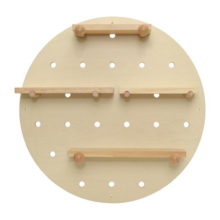 Полка настенная круглая Shely D 50 см (светлое дерево)