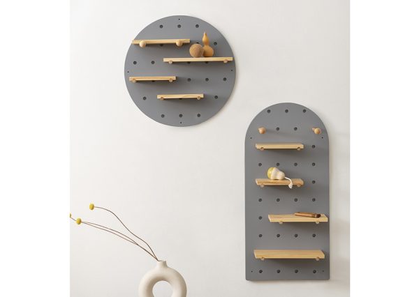 Полка настенная Shely 38х80 см (серый) — изображение 4