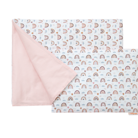 Постельное бельё в детскую кроватку «Милая радуга» (розовый