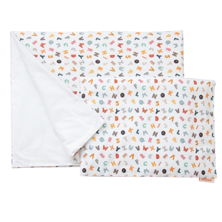 Постельное бельё в детскую кроватку «Разноцветные буквы» (сатин)