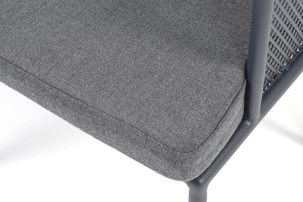 "Прометей" стул, каркас из стали темно-серый (RAL7024) муар, ткань темно-серая 027 — изображение 4