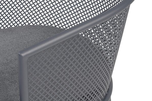 "Прометей" стул, каркас из стали темно-серый (RAL7024) муар, ткань темно-серая 027 — изображение 5