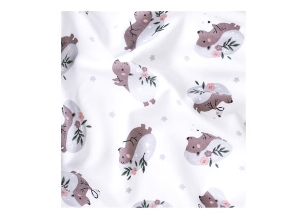 Простынь для кроватки KIDI soft от 0 до 4 лет (ёжики с цветами, трикотаж) — изображение 4