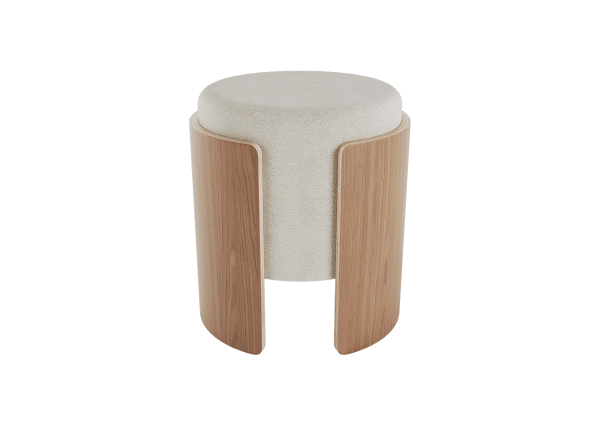 Пуф Lagom (молочный, натуральный дуб) — изображение 3