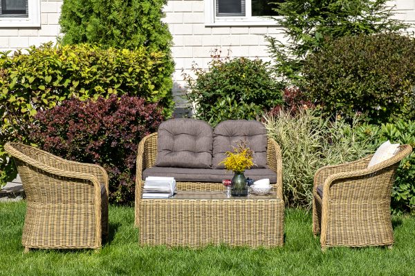 "Равенна" лаунж-зона из искусственного ротанга, цвет соломенный — изображение 5