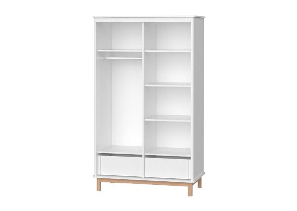 Шкаф Classic 2-х створчатый со скрытыми ящиками (белый) — изображение 2