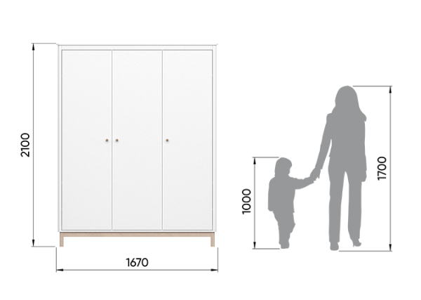 Шкаф Classic 3-х створчатый (белый) — изображение 3