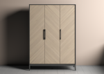 Шкаф Fjord 3-х створчатый (темно-серый) — изображение 3