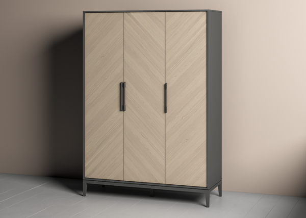 Шкаф Fjord 3-х створчатый (темно-серый) — изображение 4