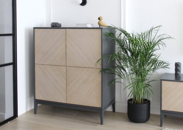 Шкаф Fjord 4 двери (темно-серый) — изображение 2