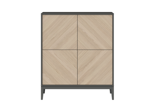 Шкаф Fjord 4 двери (темно-серый)