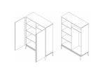 Шкаф Line 2-х дверный (белый) — изображение 4