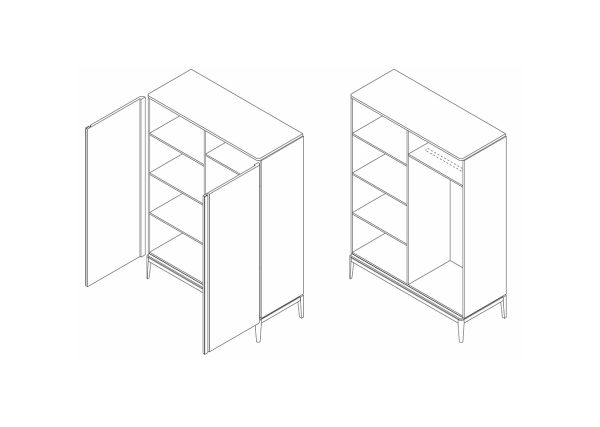 Шкаф Line 2-х дверный (белый) — изображение 4