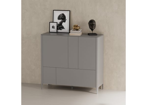 Шкаф Type 3 двери 2 ящика высота 135 см (серый) — изображение 3