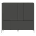 Шкаф Type 3 двери 2 ящика высота 135 см (темно-серый)