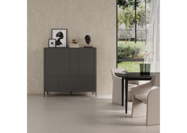 Шкаф Type 3 двери 2 ящика высота 135 см (темно-серый) — изображение 3