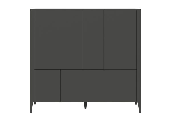 Шкаф Type 3 двери 2 ящика высота 135 см (темно-серый)