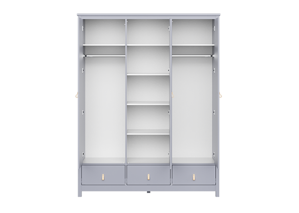 Шкаф Wood 3-х створчатый (серый) — изображение 3