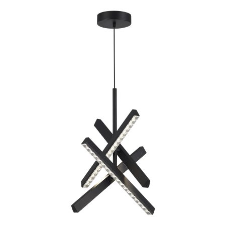 SL1018.413.04 Светильник подвесной ST-Luce черный/прозрачный LED 1*43W 4000K EUCLIDICS