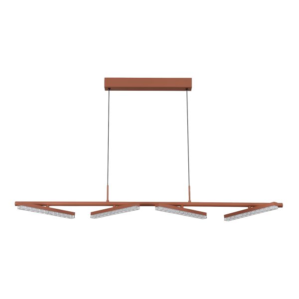 SL1018.603.04 Светильник подвесной ST-Luce терракотовый/прозрачный LED 1*32W 4000K EUCLIDICS — изображение 2