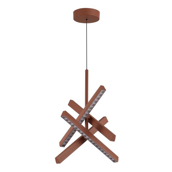SL1018.613.04 Светильник подвесной ST-Luce терракотовый/прозрачный LED 1*43W 4000K EUCLIDICS — изображение 2