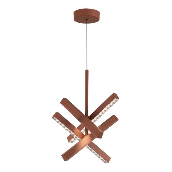 SL1018.613.04 Светильник подвесной ST-Luce терракотовый/прозрачный LED 1*43W 4000K EUCLIDICS — изображение 3