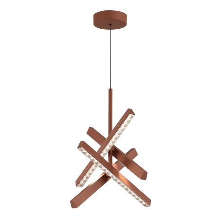 SL1018.613.04 Светильник подвесной ST-Luce терракотовый/прозрачный LED 1*43W 4000K EUCLIDICS