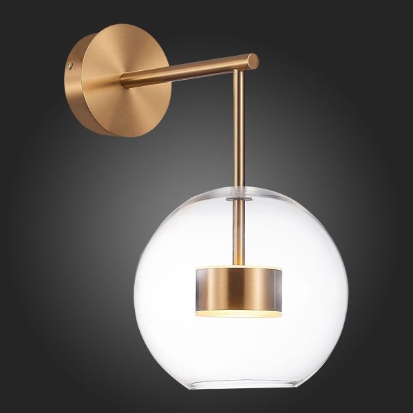 SL1133.201.01 Бра ST-Luce Латунь/Прозрачный LED 1*14W 3000K BOPONE — изображение 2