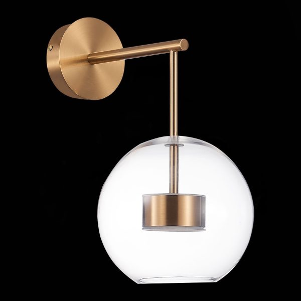 SL1133.201.01 Бра ST-Luce Латунь/Прозрачный LED 1*14W 3000K BOPONE — изображение 4