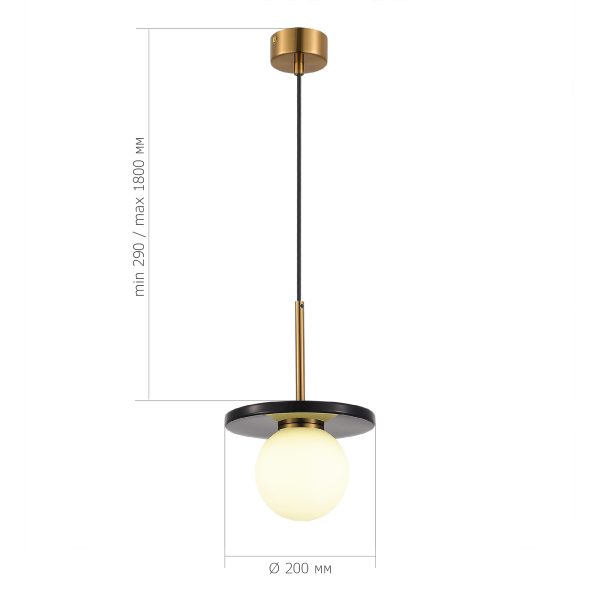 SL1191.343.01 Светильник подвесной ST-Luce Латунь/Латунь, Черный G9 LED 1*5W 4000K NEBULA — изображение 4