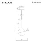SL1191.343.01 Светильник подвесной ST-Luce Латунь/Латунь, Черный G9 LED 1*5W 4000K NEBULA — изображение 5