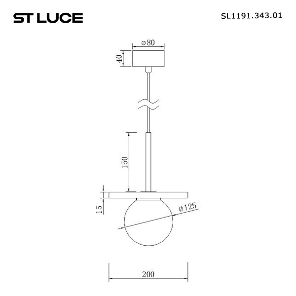SL1191.343.01 Светильник подвесной ST-Luce Латунь/Латунь, Черный G9 LED 1*5W 4000K NEBULA — изображение 5