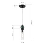 SL1244.403.01 Светильник подвесной ST-Luce черный/прозрачный E14 1*40W MEDEA — изображение 4