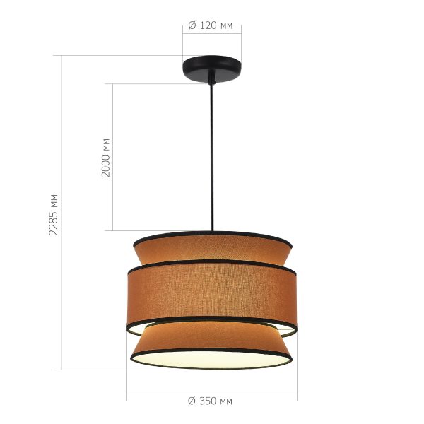 SL1354.403.01 Светильник подвесной ST-Luce Черный/Кирпичный, Черный E27 1*40W JACKIE — изображение 4