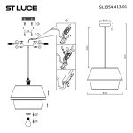 SL1354.413.01 Светильник подвесной ST-Luce Черный/Бежевый, Черный E27 1*40W JACKIE — изображение 5