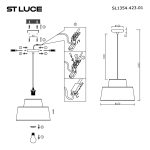 SL1354.423.01 Светильник подвесной ST-Luce Черный/Кирпичный,Бежевый, Черный E27 1*40W JACKIE — изображение 5