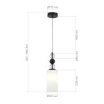 SL2003.403.01 Светильник подвесной ST-Luce черный/белый E27 1*40W AURORA — изображение 4