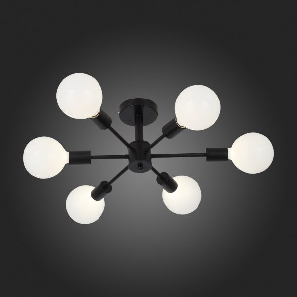 SL419.402.06 Светильник потолочный Черный E27 6*60W ANO — изображение 2