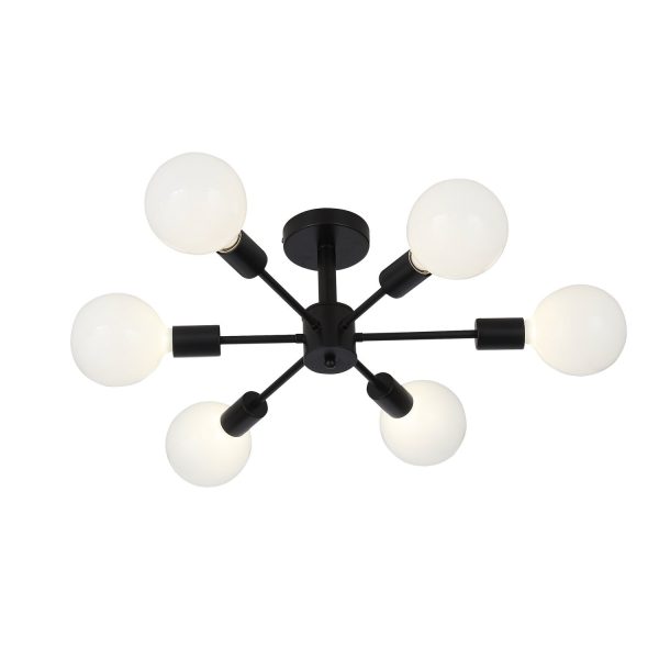 SL419.402.06 Светильник потолочный Черный E27 6*60W ANO — изображение 3