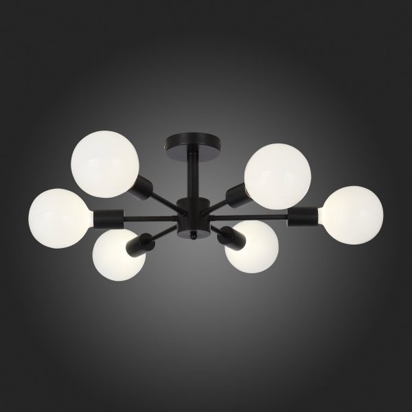 SL419.402.06 Светильник потолочный Черный E27 6*60W ANO — изображение 5