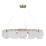 SL6021.203.66 Светильник подвесной ST-Luce золотистый/прозрачный LED 1*66W 3000K VOILE