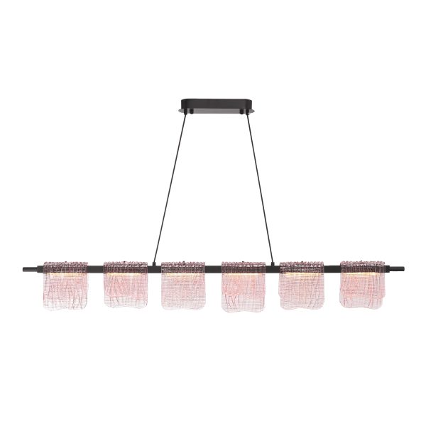 SL6021.403.36 Светильник подвесной ST-Luce черный/розовый LED 1*36W 3000K VOILE — изображение 4