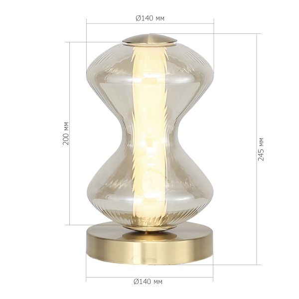 SL6136.204.01 Прикроватная лампа ST-Luce золото/коньячный LED 1*6W 3000K SPINE — изображение 5