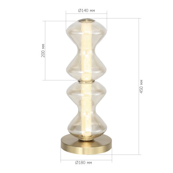 SL6136.214.01 Прикроватная лампа ST-Luce золото/коньячный LED 1*12W 3000K SPINE — изображение 4