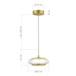 SL6239.203.01 Светильник подвесной ST-Luce золото/прозрачный LED 1*7W 3000K FRITTELA — изображение 5